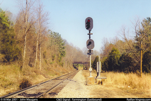 C&O Railway signal: Farmington (eastbound)